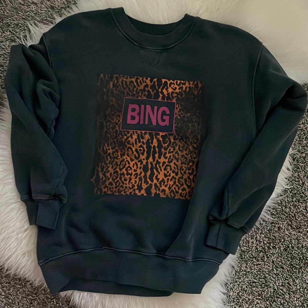 Anine Bing animal print sweatshirt size small